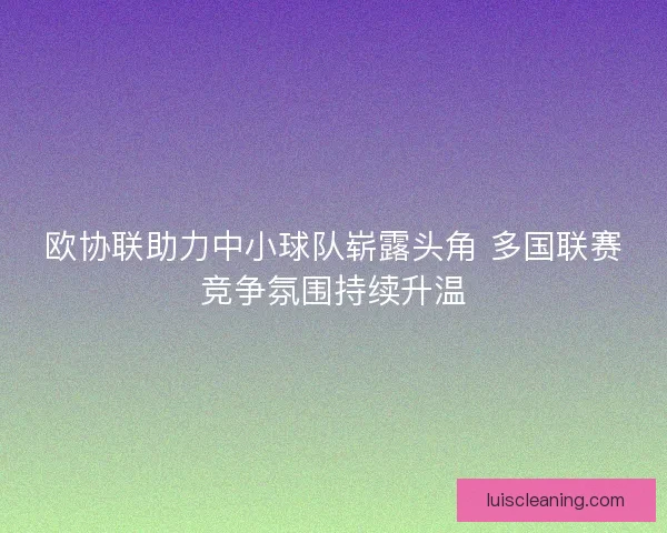 欧协联助力中小球队崭露头角 多国联赛竞争氛围持续升温 欧协联助力中小球队崭露头角 多国联赛竞争氛围持续升温